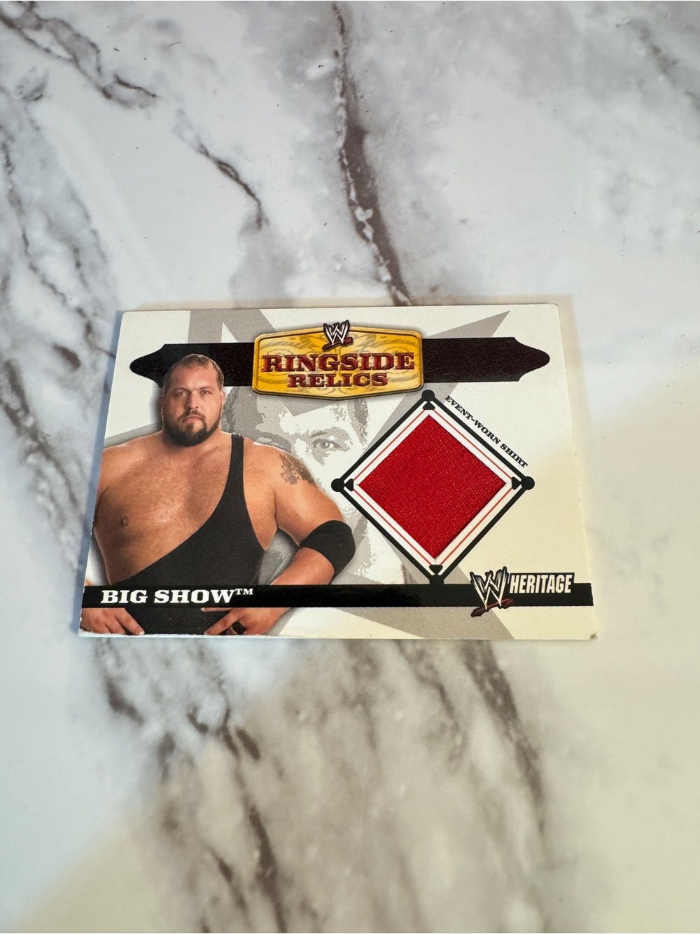 WWE Ringside Relics Big Show Red Heritage Collectible Card